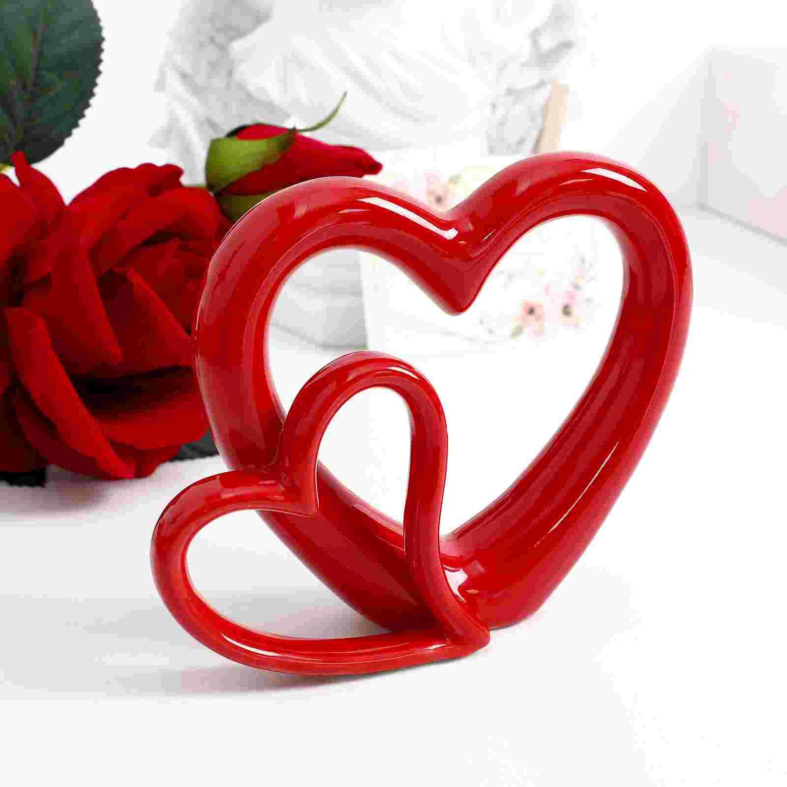 Romantic Ceramic Heart statue