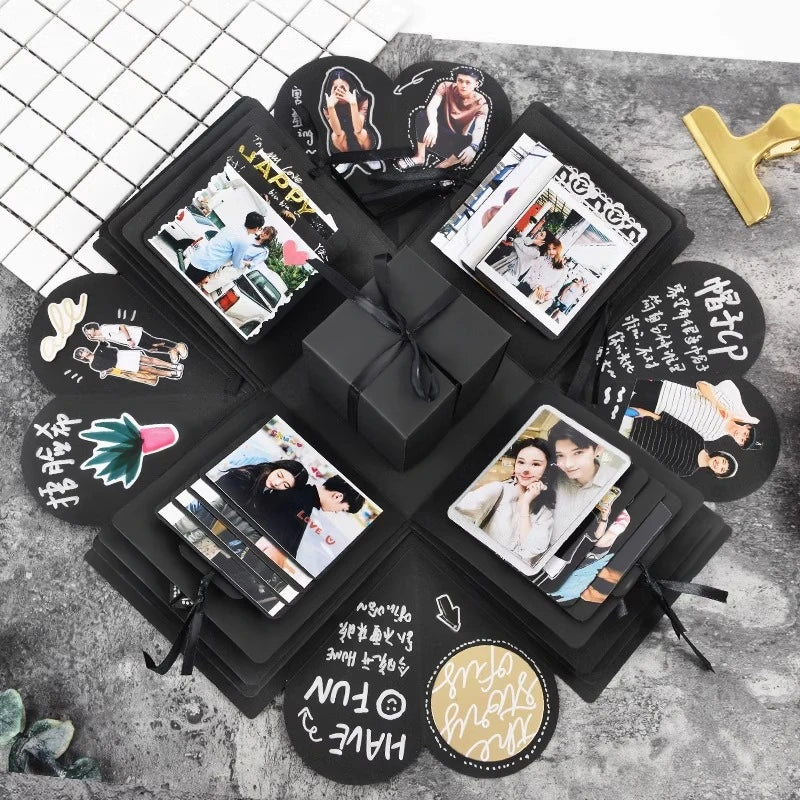 Hot Surprise Party's Love Explosion Box Gift for Anniversary Scrapbook DIY Puzzle Handmade Valentine'S Day Love Explosion Box