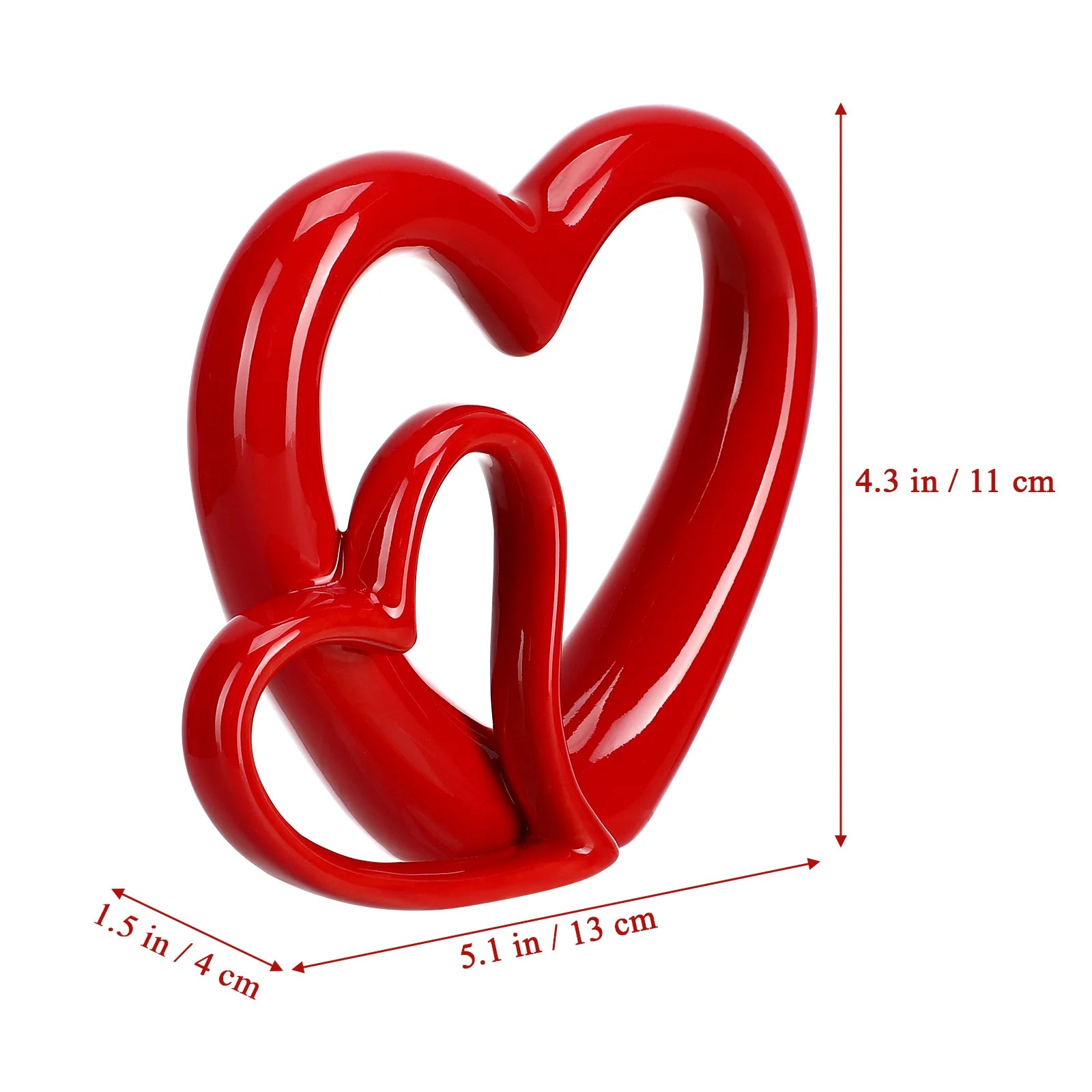 Romantic Ceramic Heart statue