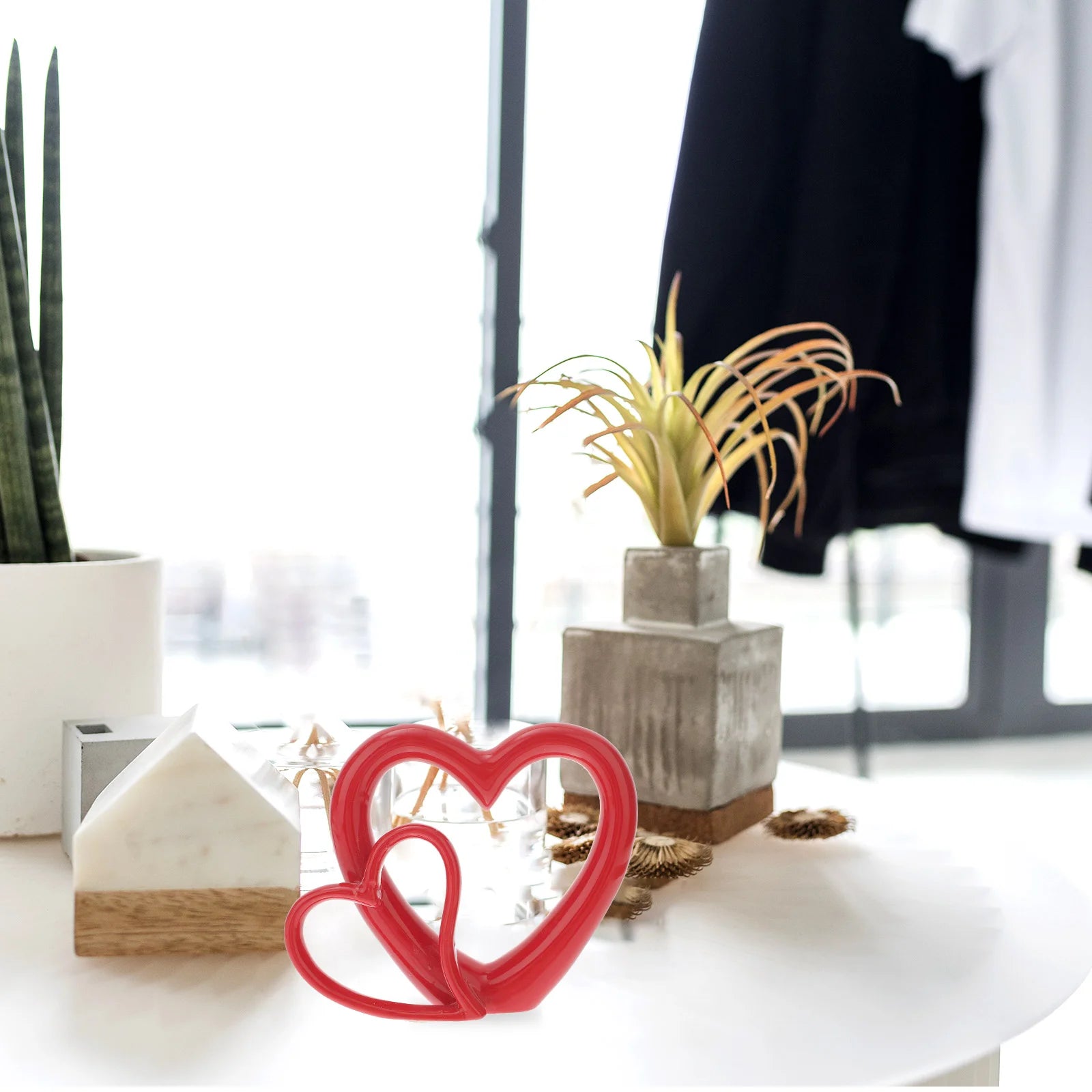 Romantic Ceramic Heart statue