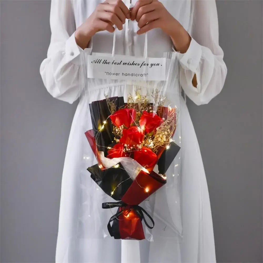 Creative Gift Dried Flowers Carnations Sunflowers Soap Roses Gift Giving Simulated Flower Gift Box 520 Bouquet Finished Products