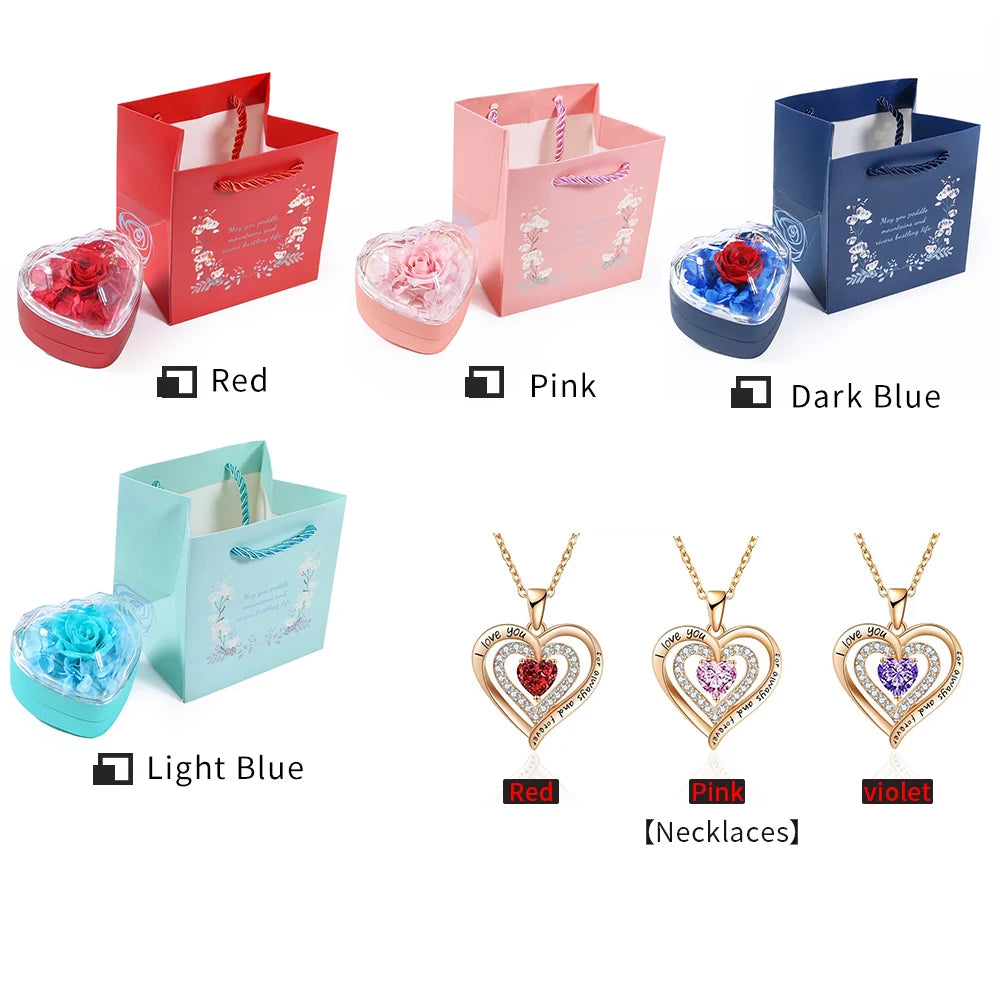 Heart Shaped Necklace I Love You in 100 Languages,Romantic Gift for Wife Girlfriend Valentine Anniversary Jewelry  with Gift Box