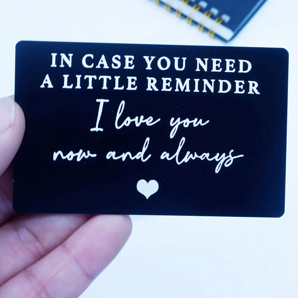 I Love You wallet card