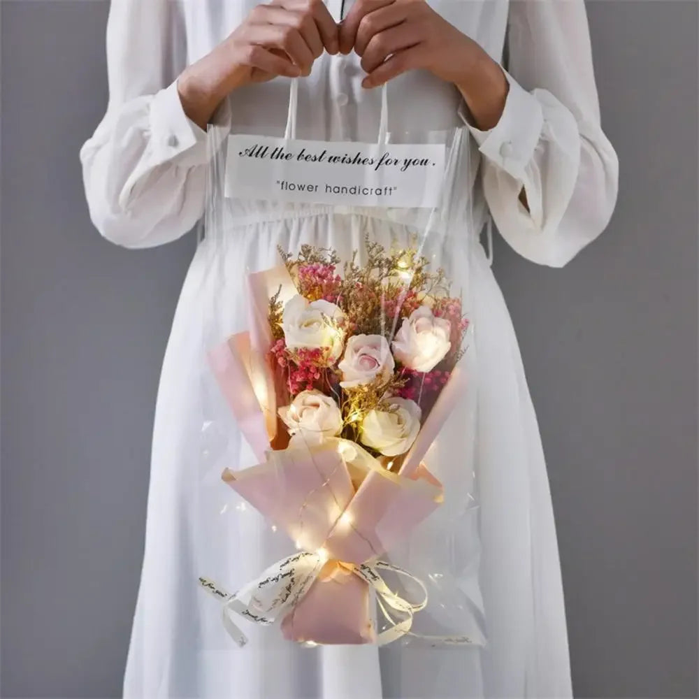Creative Gift Dried Flowers Carnations Sunflowers Soap Roses Gift Giving Simulated Flower Gift Box 520 Bouquet Finished Products