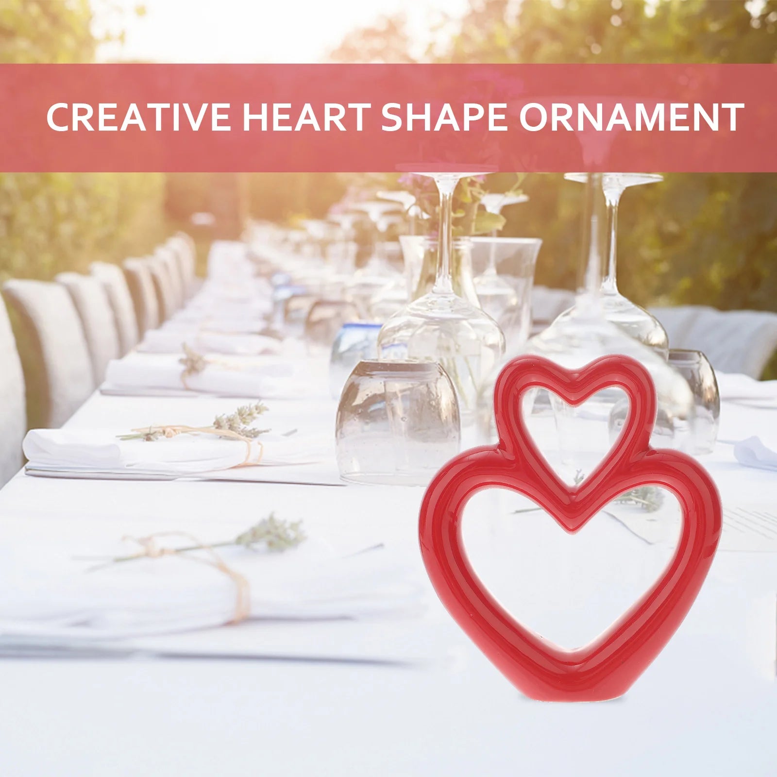 Romantic Ceramic Heart statue